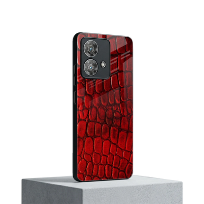 Croco Red motorola edge 40 neo 5g mobile cover | shockproof glass phone case