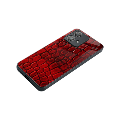 Croco Red stylish phone case for motorola edge 40 neo 5g | glossy glass and slim fit