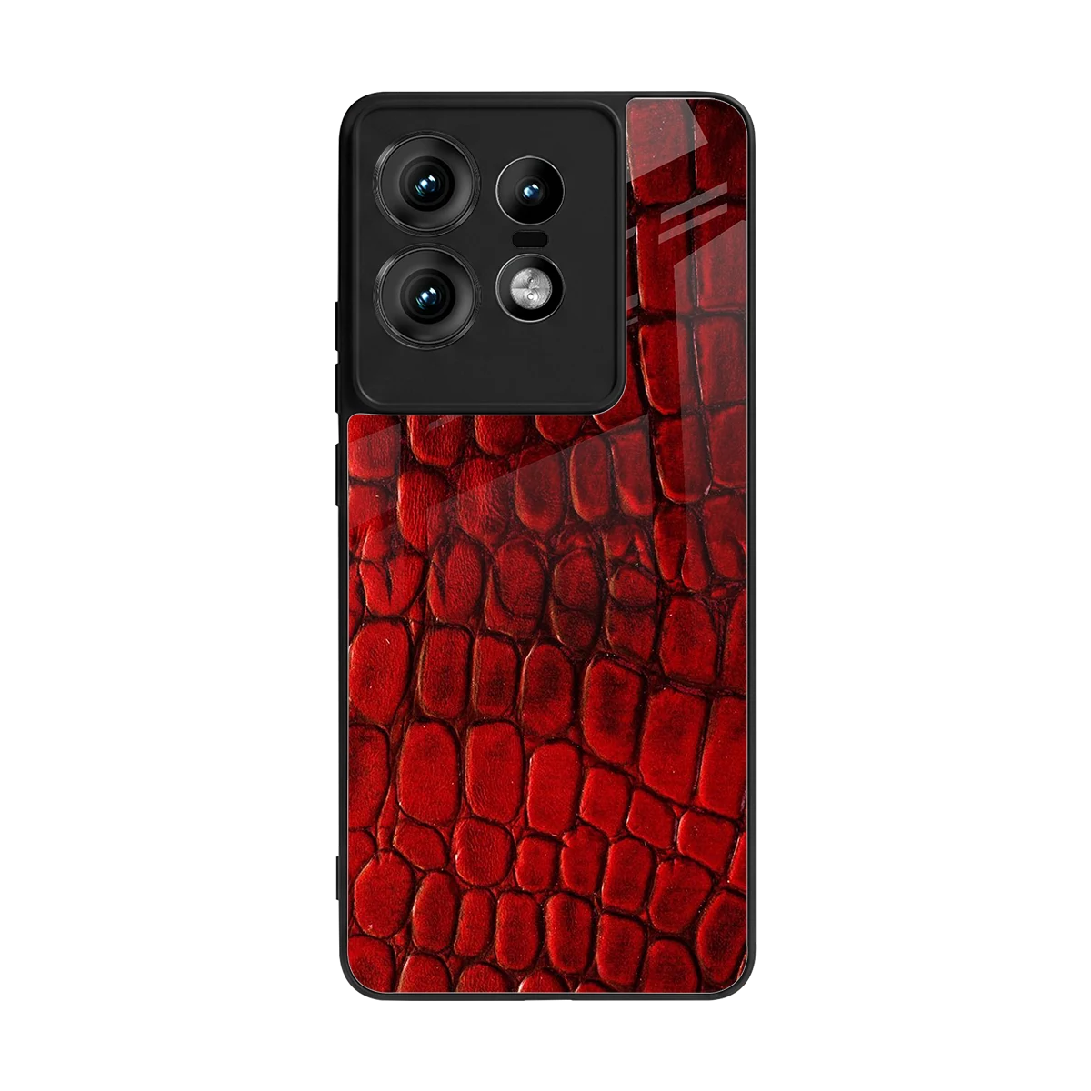 Croco Red back phone cover | glass case for motorola edge 50 pro