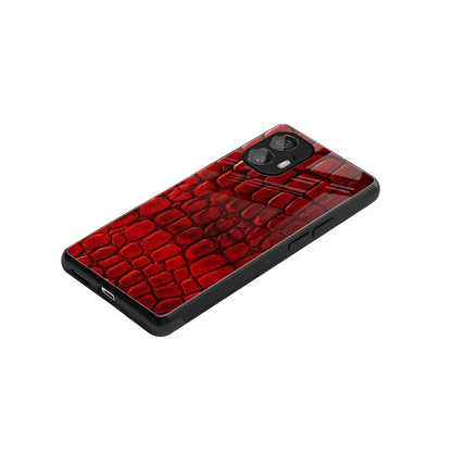 Croco Red stylish phone case for nothing phone 2 | glossy glass and slim fit