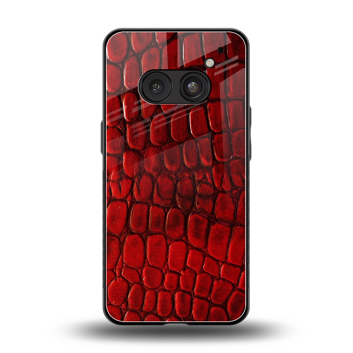 Croco Red back phone cover | glass case for nothing phone 2a plus