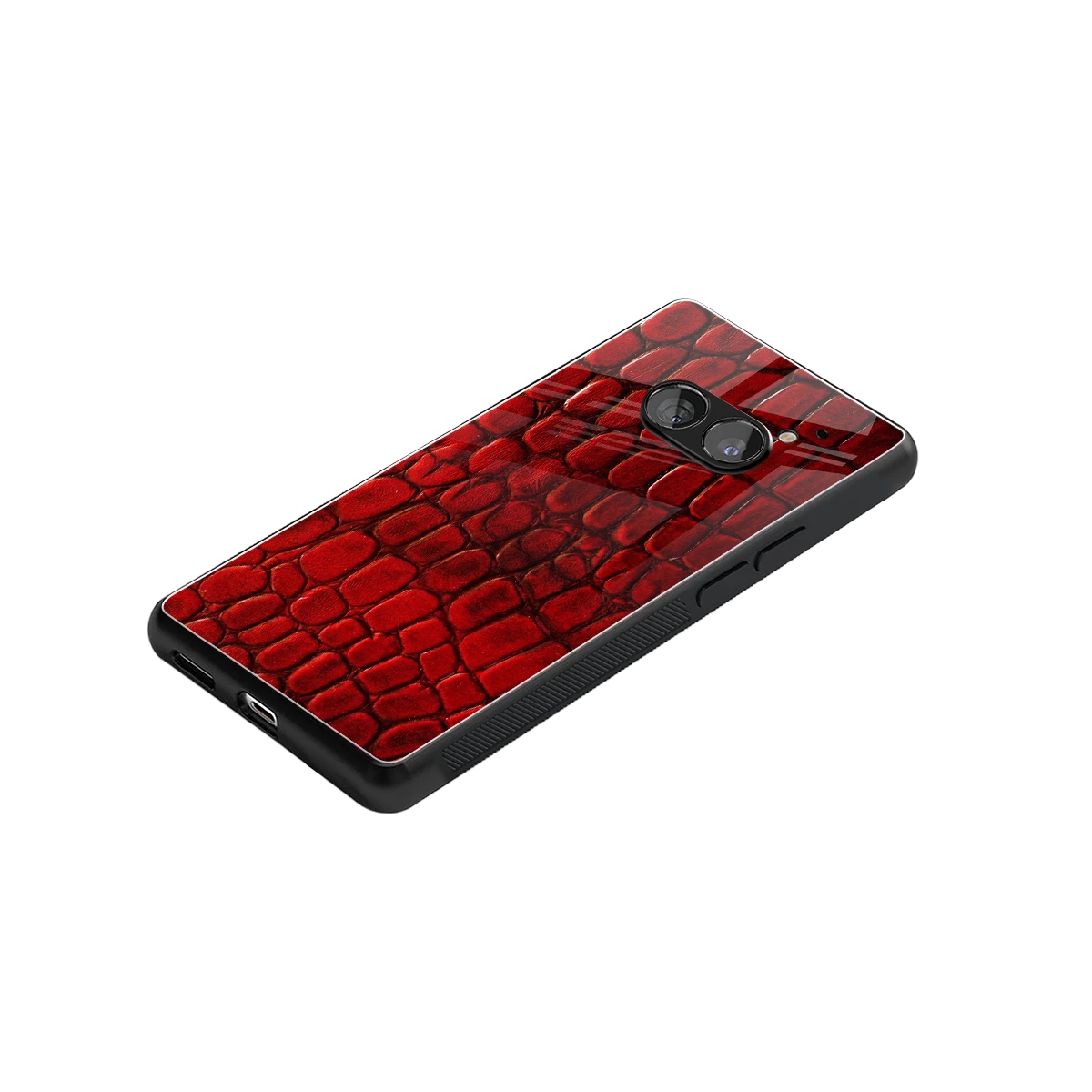 Croco Red stylish phone case for nothing phone 2a plus | glossy glass and slim fit
