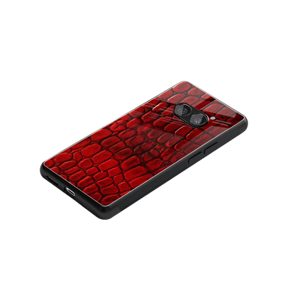 Croco Red stylish phone case for nothing phone 2a plus | glossy glass and slim fit