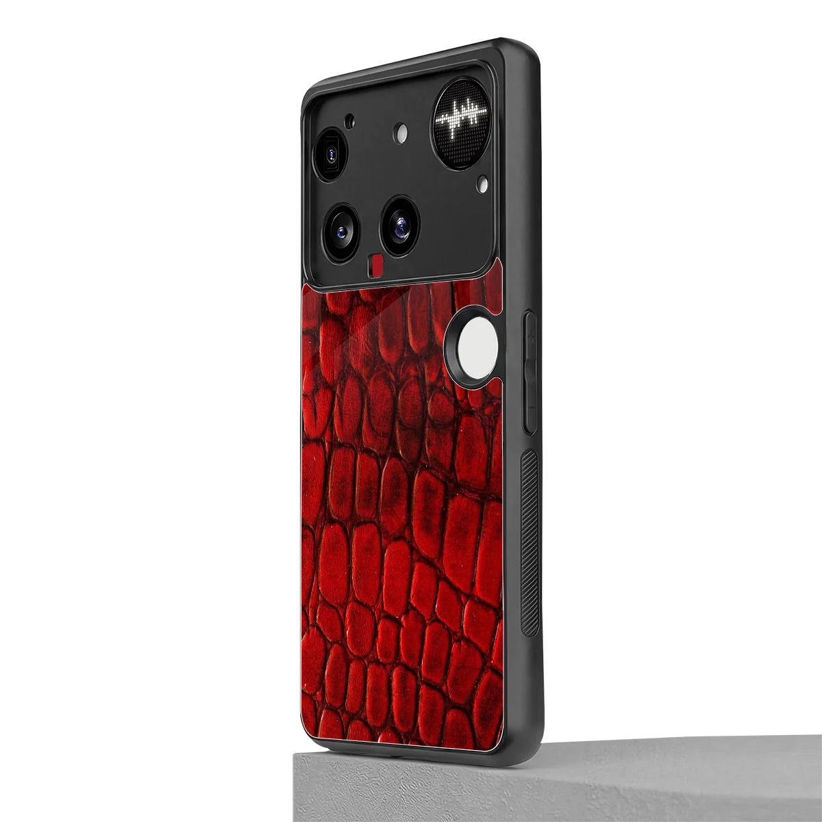 Croco Red nothing phone 3 mobile cover | shockproof glass phone case