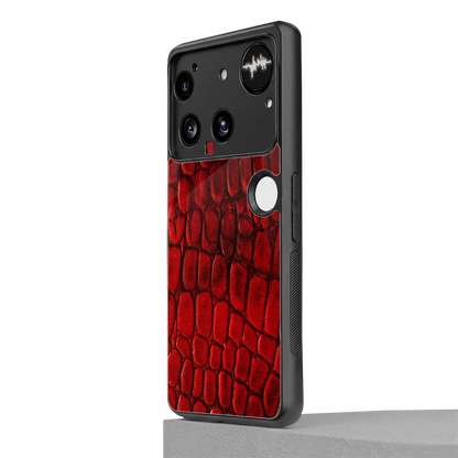 Croco Red nothing phone 3 mobile cover | shockproof glass phone case