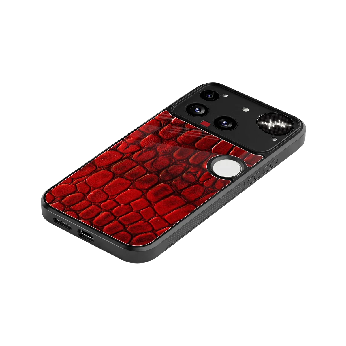 Croco Red stylish phone case for nothing phone 3 | glossy glass and slim fit