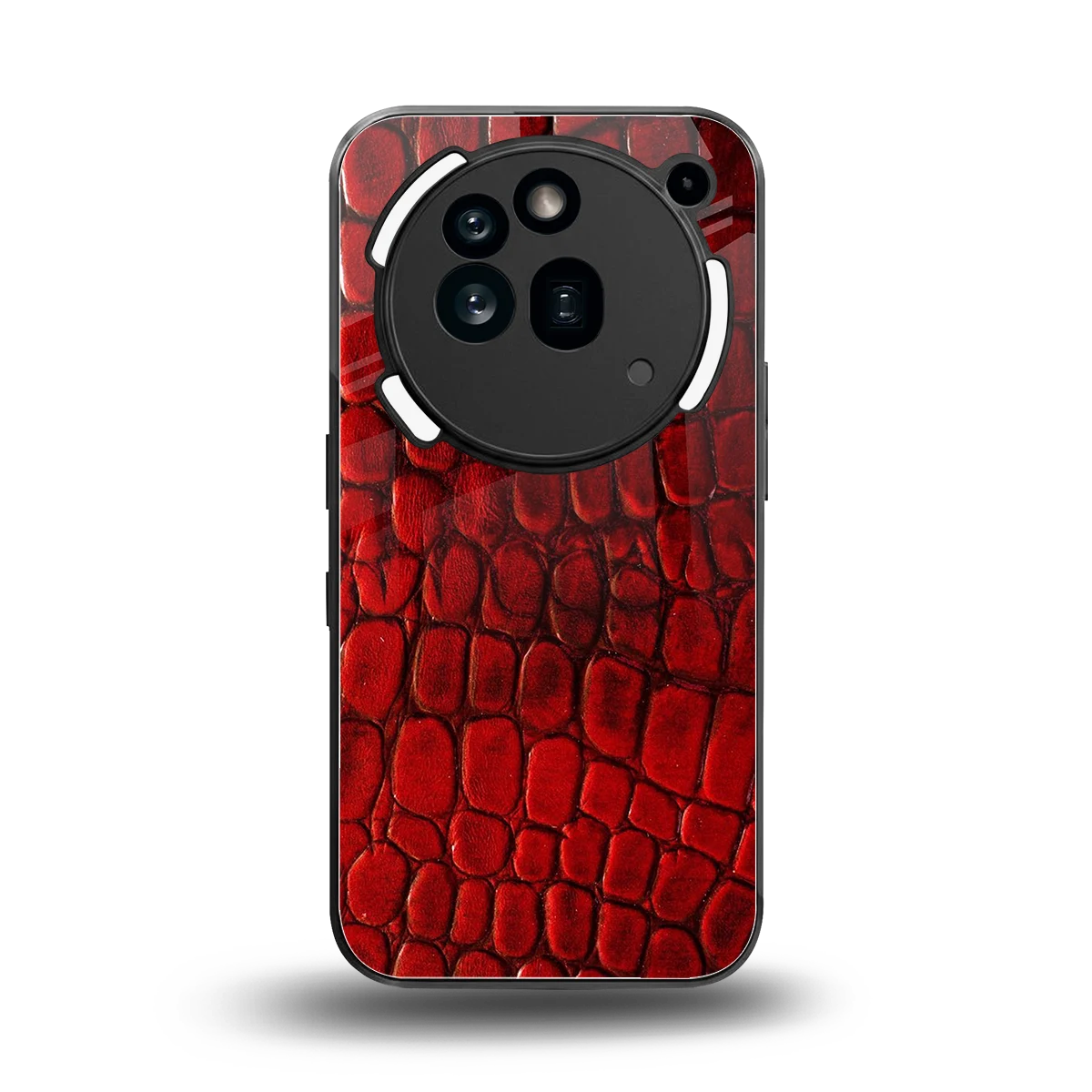 Croco Red back phone cover | glass case for nothing phone 3a pro