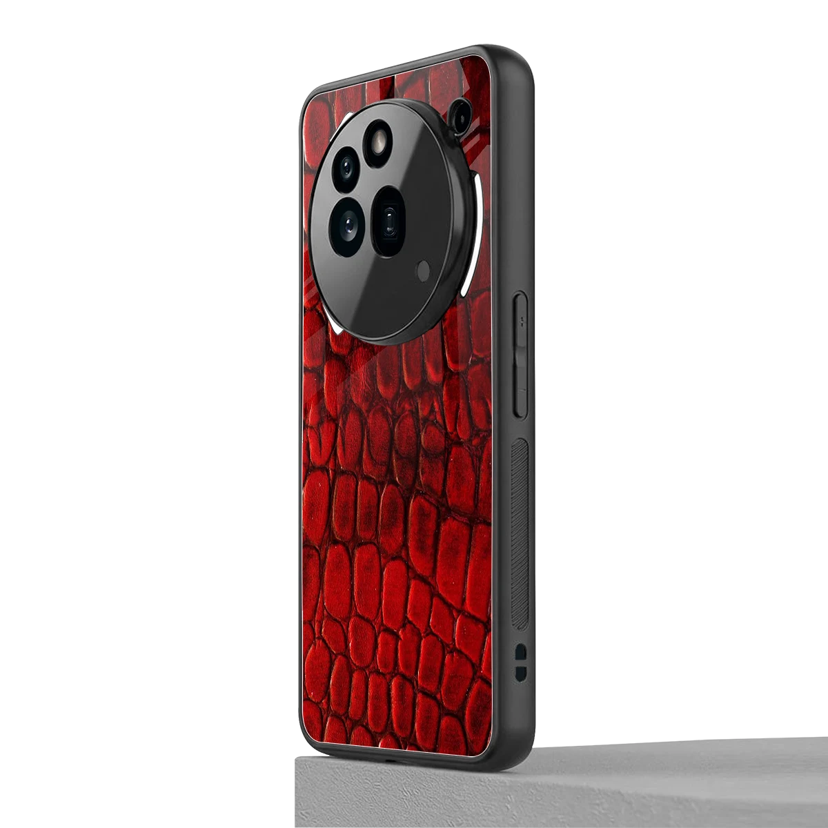 Croco Red nothing phone 3a pro mobile cover | shockproof glass phone case