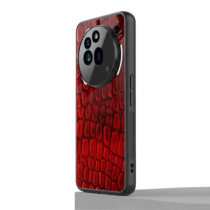 Croco Red nothing phone 3a pro mobile cover | shockproof glass phone case