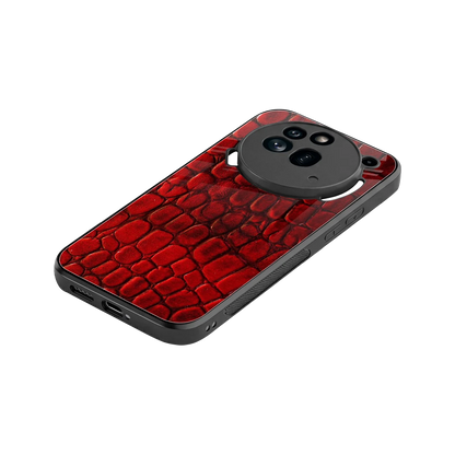 Croco Red stylish phone case for nothing phone 3a pro | glossy glass and slim fit