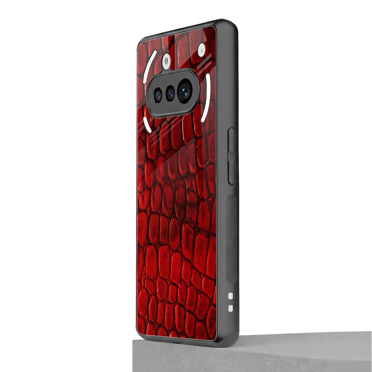 Croco Red nothing phone 3a mobile cover | shockproof glass phone case