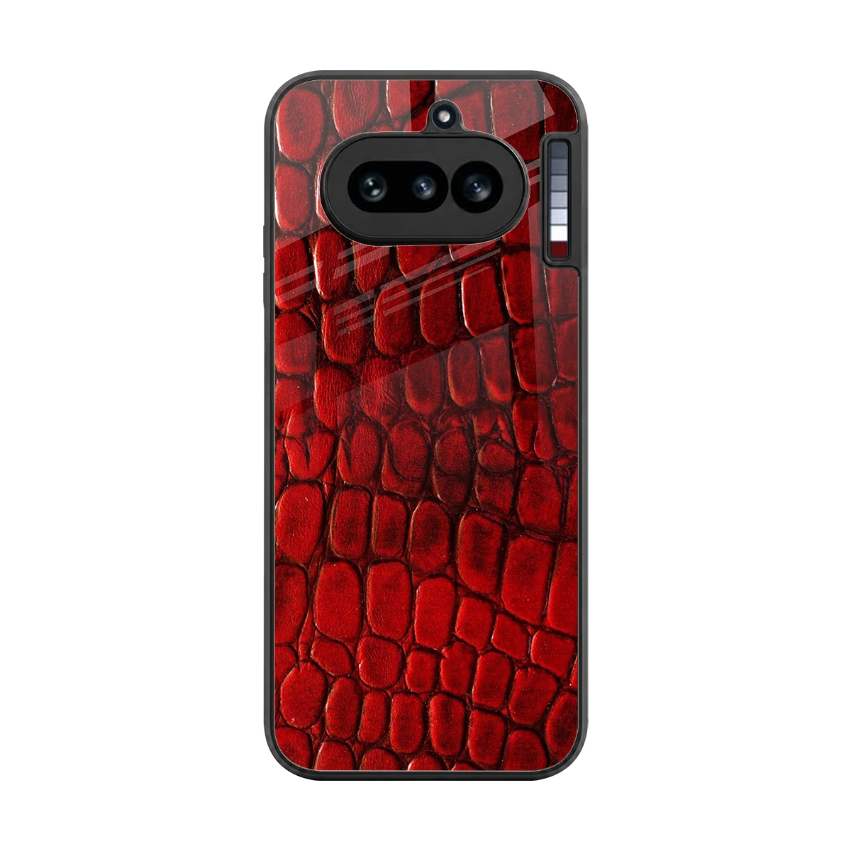 Croco Red back phone cover | glass case for nothing phone 4a