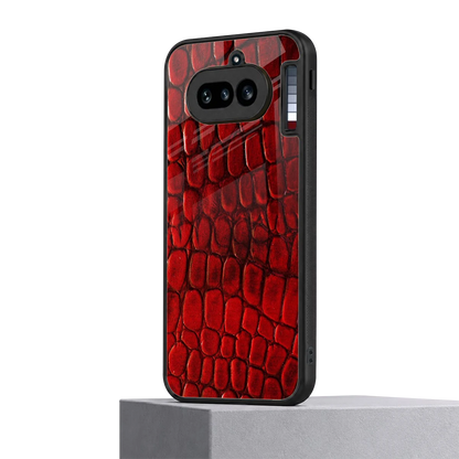 Croco Red nothing phone 4a mobile cover | shockproof glass phone case
