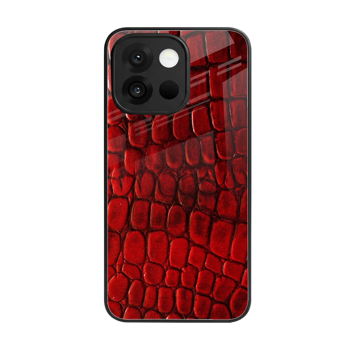 Croco Red back phone cover | glass case for oneplus 13s