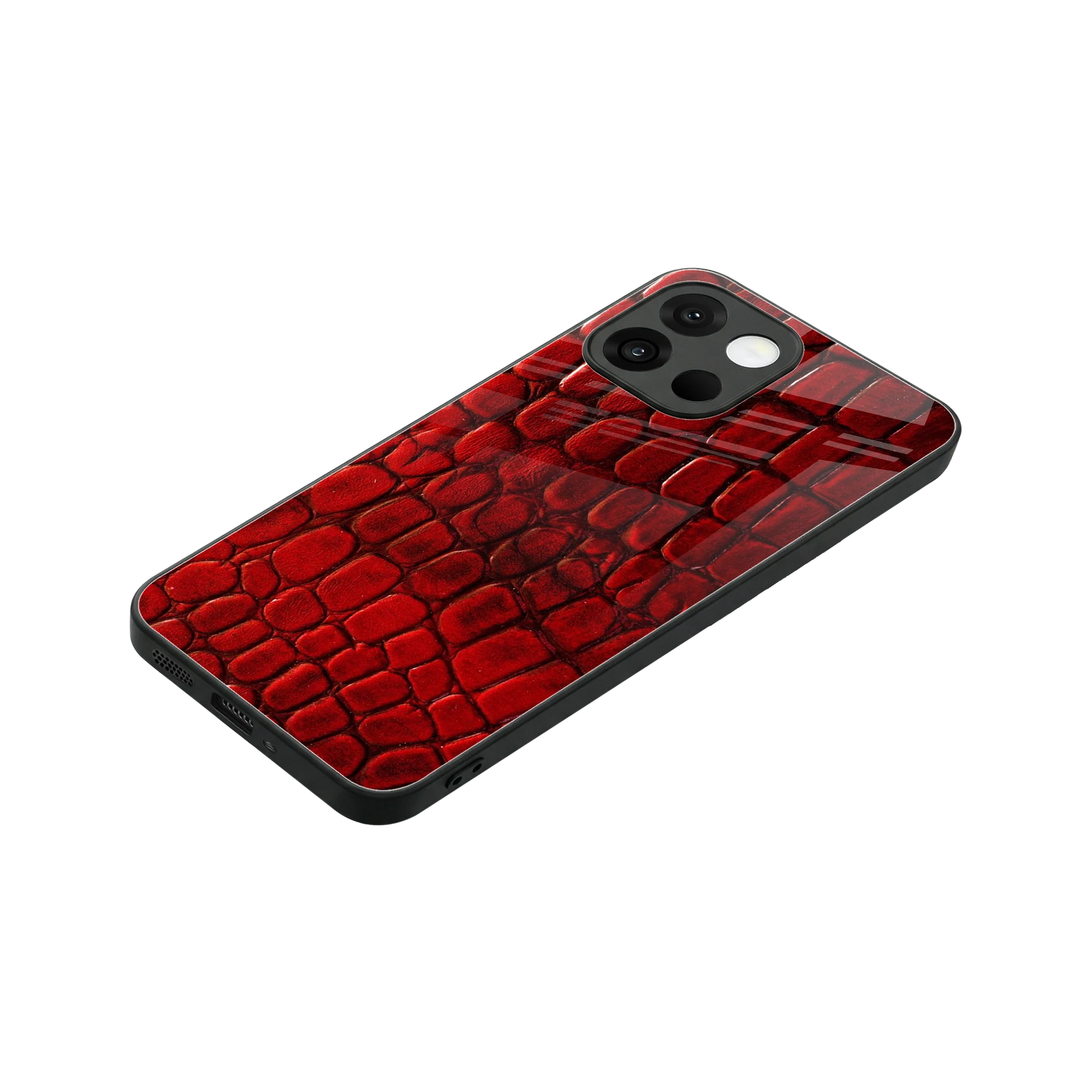 Croco Red stylish phone case for oneplus 13s | glossy glass and slim fit