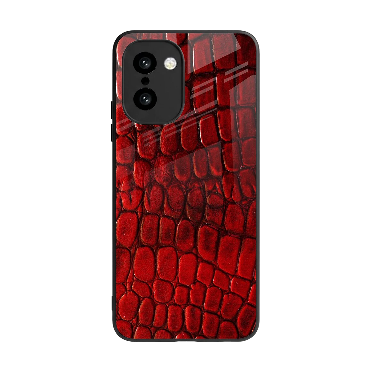 Croco Red back phone cover | glass case for oneplus 15r