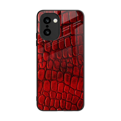 Croco Red back phone cover | glass case for oneplus 15r