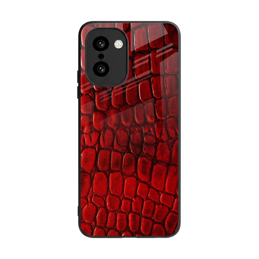 Croco Red back phone cover | glass case for oneplus 15r