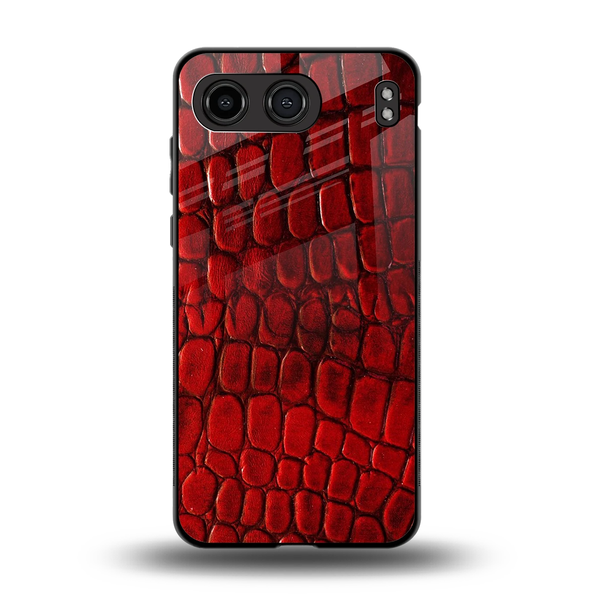 Croco Red back phone cover | glass case for oneplus nord 4