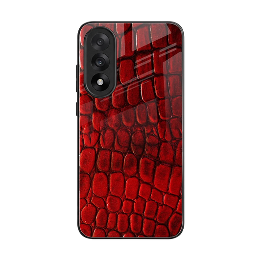 Croco Red back phone cover | glass case for oneplus nord 5