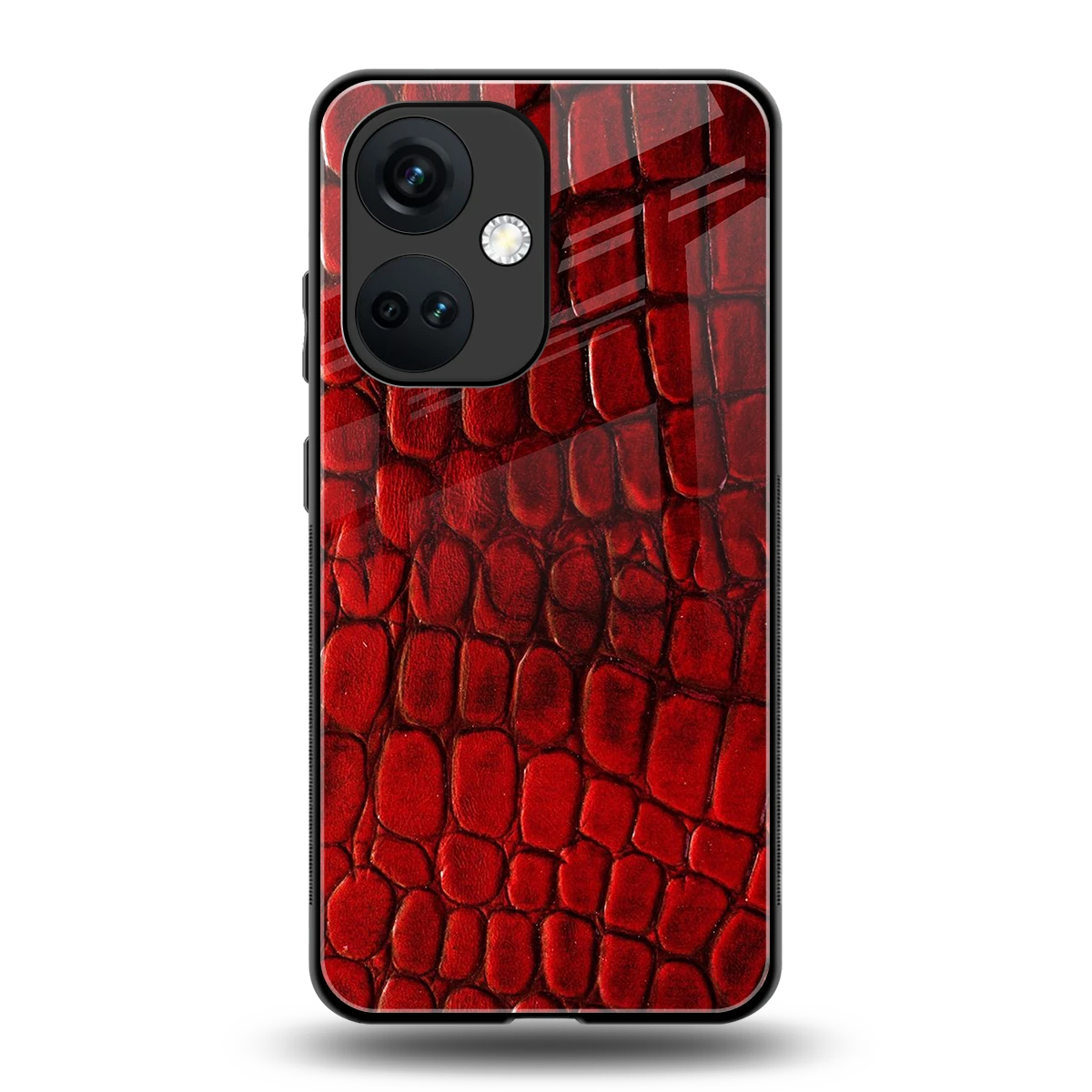 Croco Red back phone cover | glass case for oneplus nord ce 3