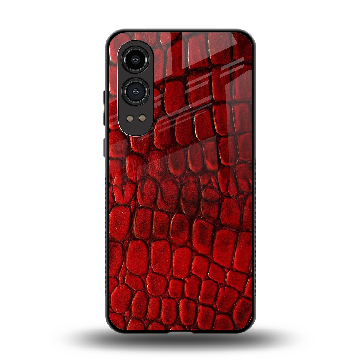 Croco Red back phone cover | glass case for oneplus nord ce 4 lite
