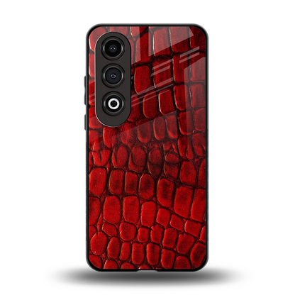 Croco Red back phone cover | glass case for oneplus nord ce 4