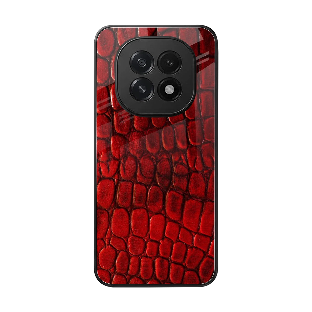 Croco Red back phone cover | glass case for oppo f29 5g