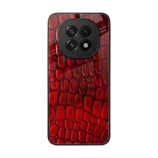 Croco Red back phone cover | glass case for oppo f29 5g