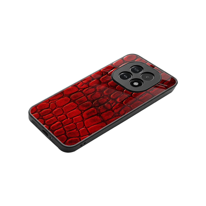Croco Red stylish phone case for oppo f29 5g | glossy glass and slim fit
