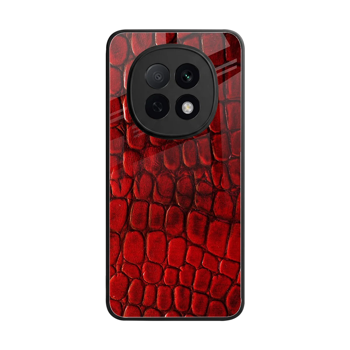 Croco Red back phone cover | glass case for oppo f29 pro 5g