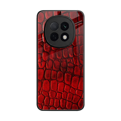 Croco Red back phone cover | glass case for oppo f29 pro 5g
