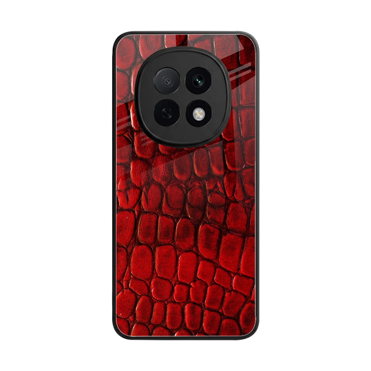 Croco Red back phone cover | glass case for oppo f29 pro 5g