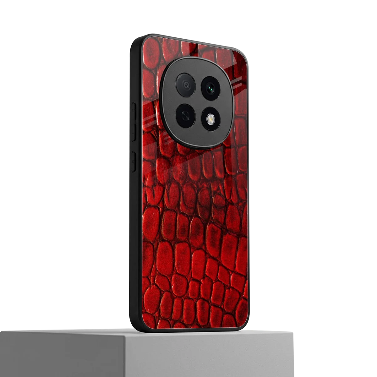 Croco Red oppo f29 pro 5g mobile cover | shockproof glass phone case