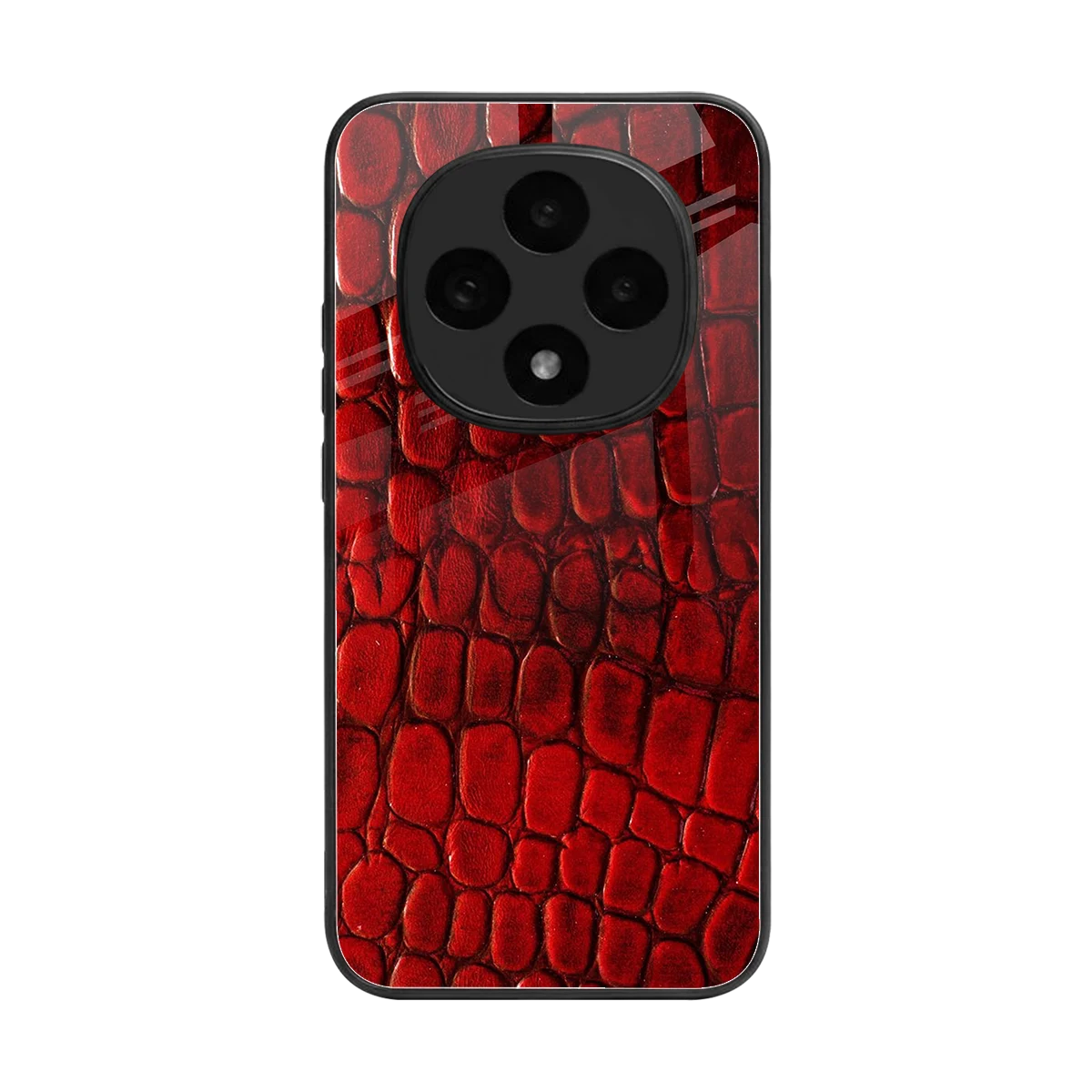 Croco Red back phone cover | glass case for oppo f31 pro 5g