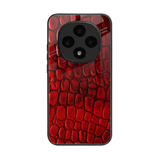 Croco Red back phone cover | glass case for oppo f31 pro 5g