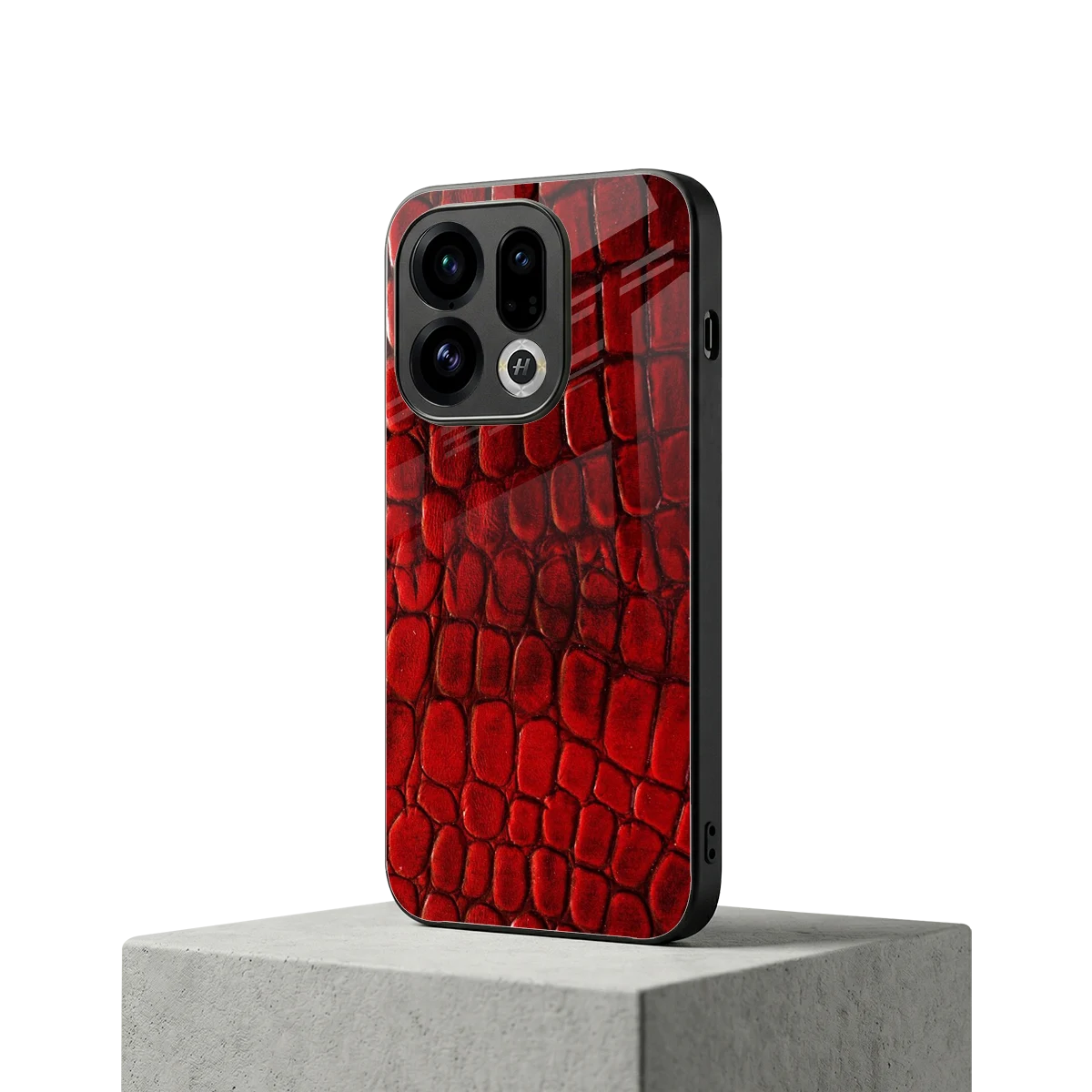 Croco Red oppo find x9 mobile cover | shockproof glass phone case