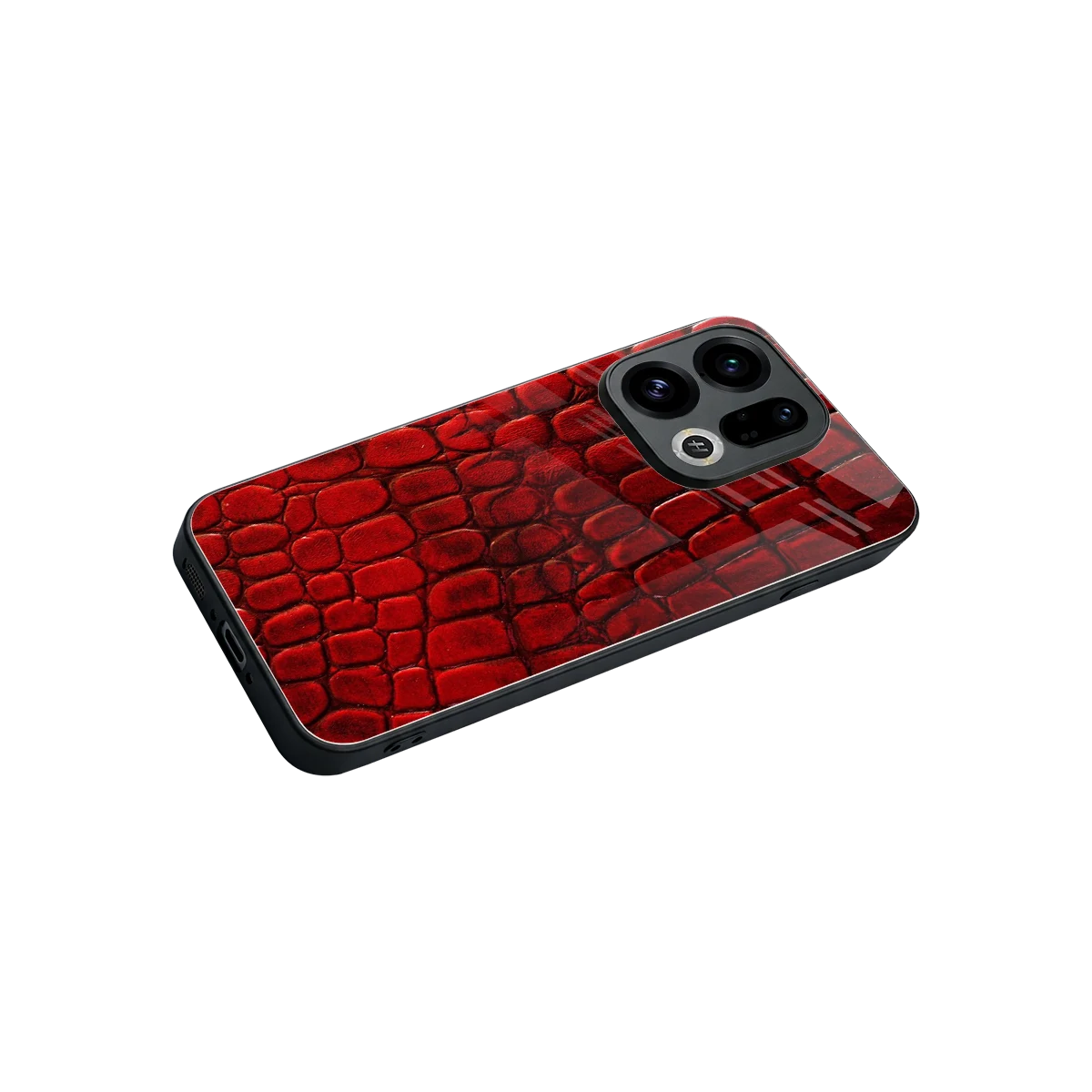 Croco Red stylish phone case for oppo find x9 | glossy glass and slim fit