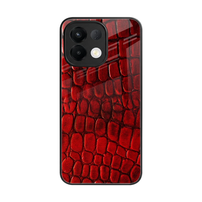 Croco Red back phone cover | glass case for oppo k13 5g