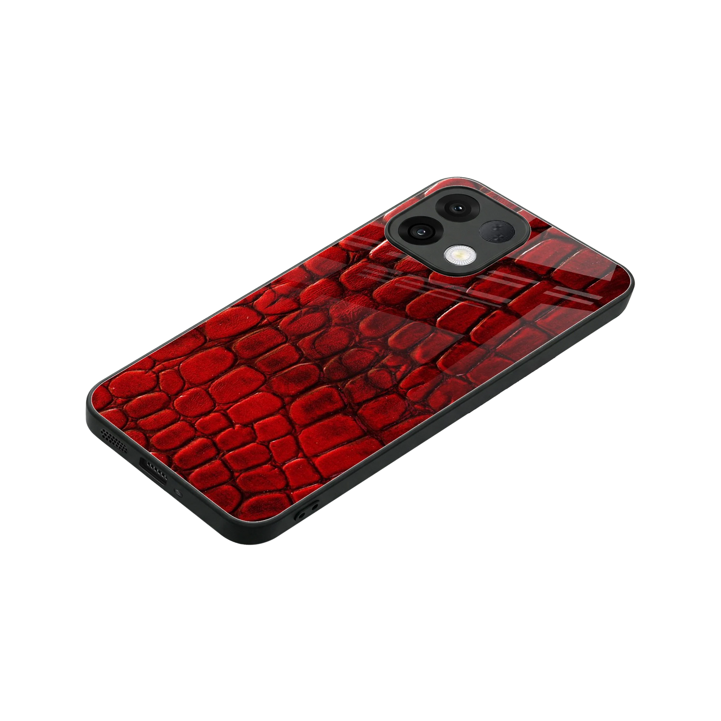 Croco Red stylish phone case for oppo k13 5g | glossy glass and slim fit