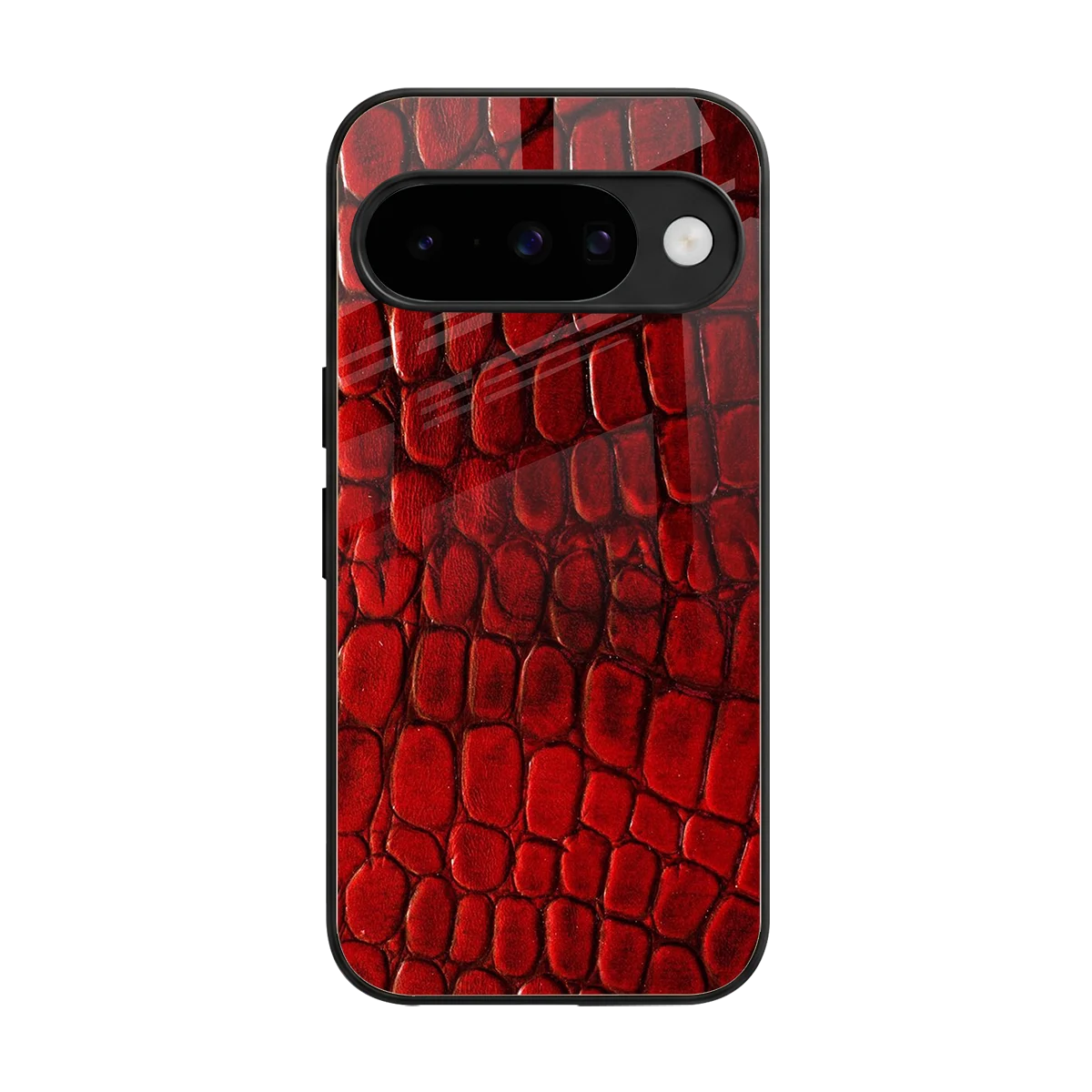 Croco Red back phone cover | glass case for google pixel 10