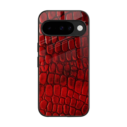 Croco Red back phone cover | glass case for google pixel 10