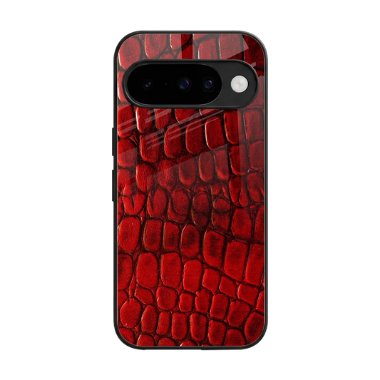 Croco Red back phone cover | glass case for google pixel 10
