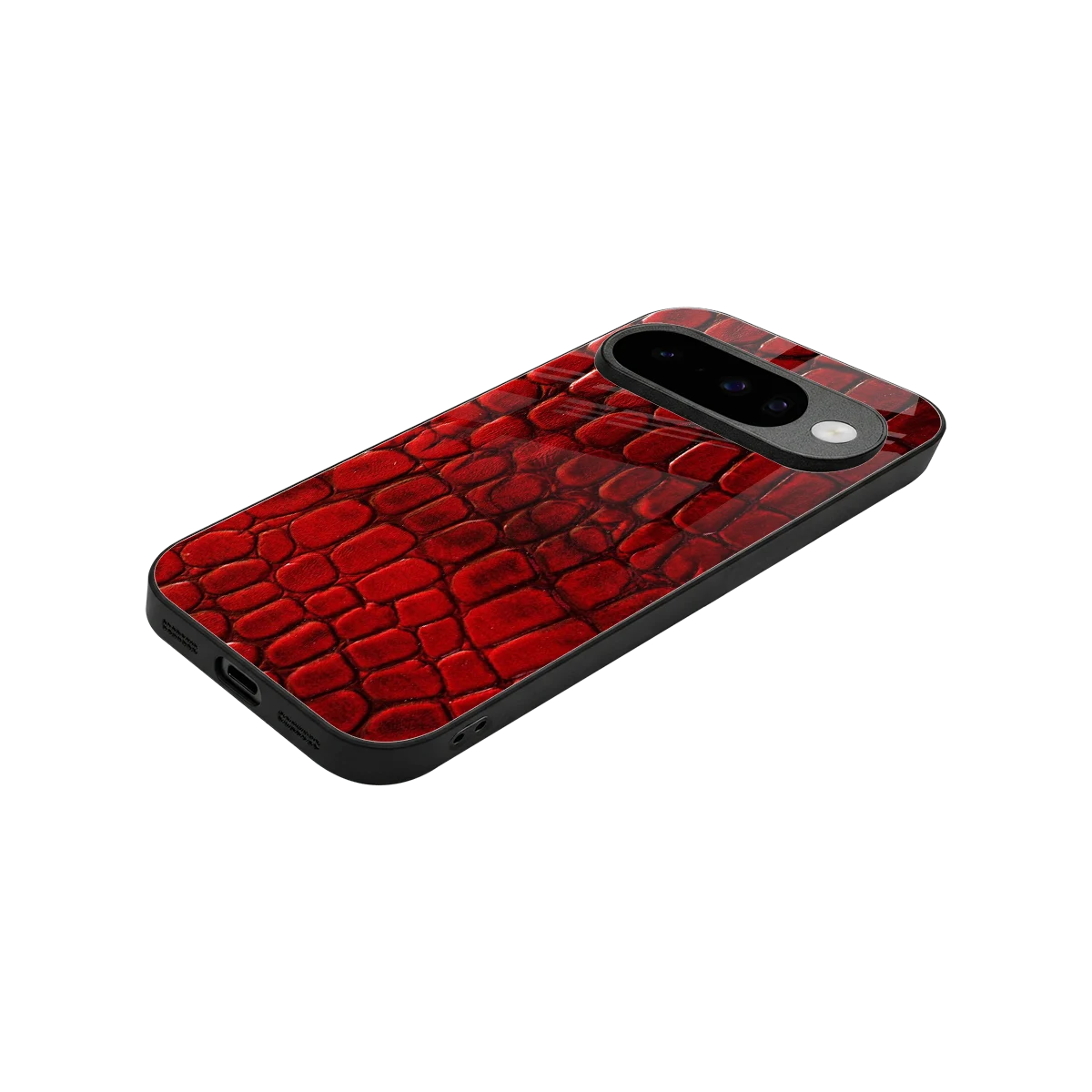 Croco Red stylish phone case for google pixel 10 | glossy glass and slim fit