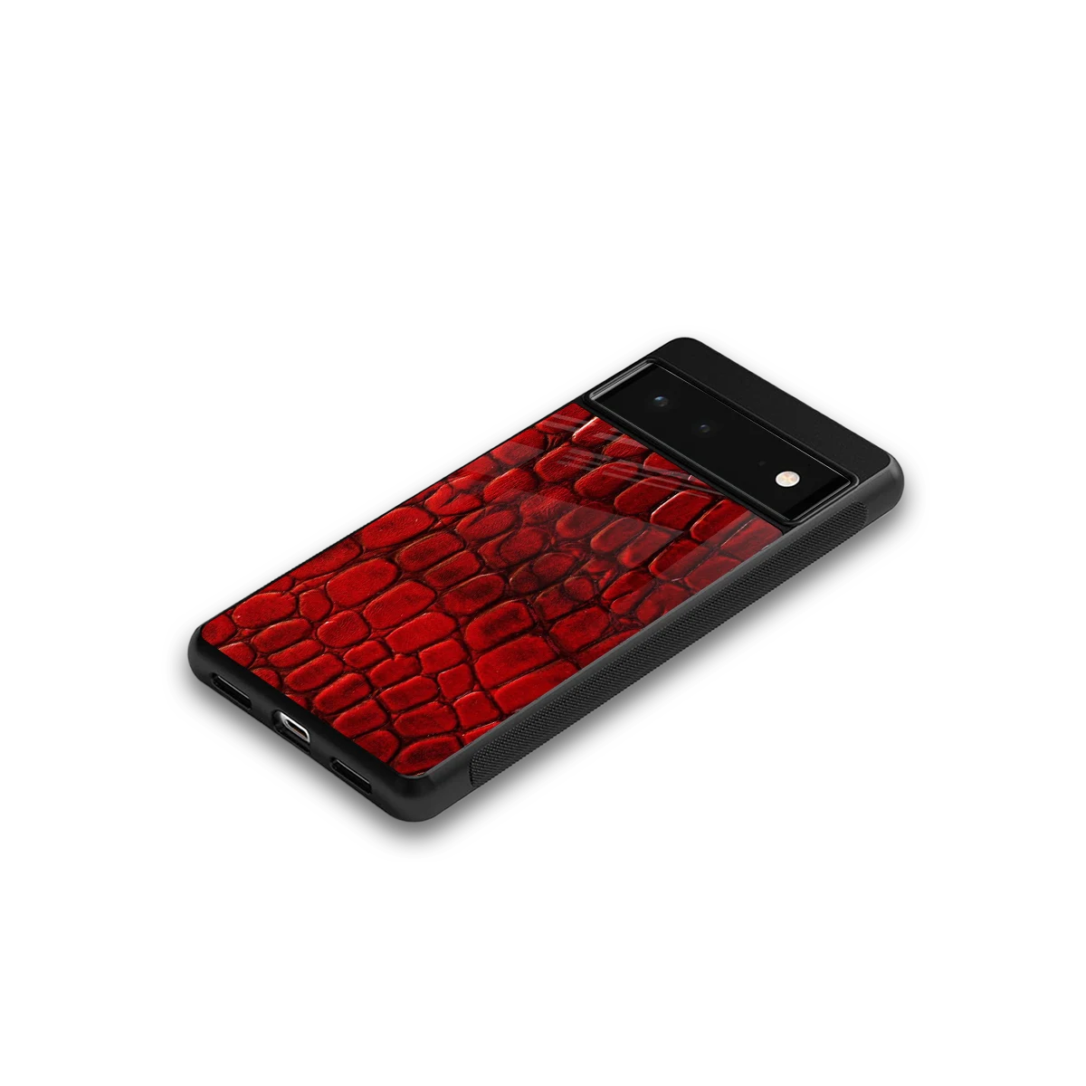 Croco Red google pixel 6 mobile cover | shockproof glass phone case