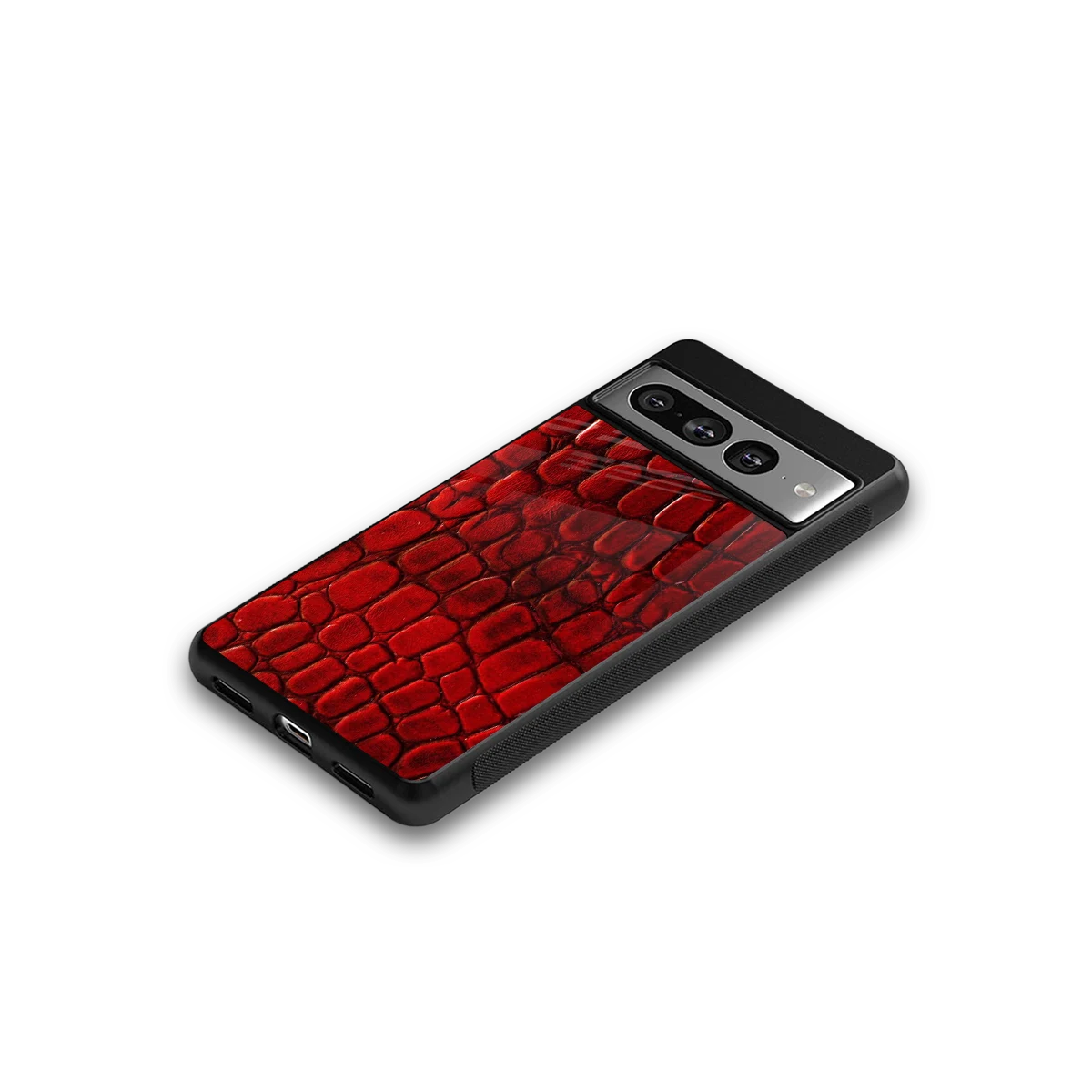 Croco Red google pixel 7 pro mobile cover | shockproof glass phone case