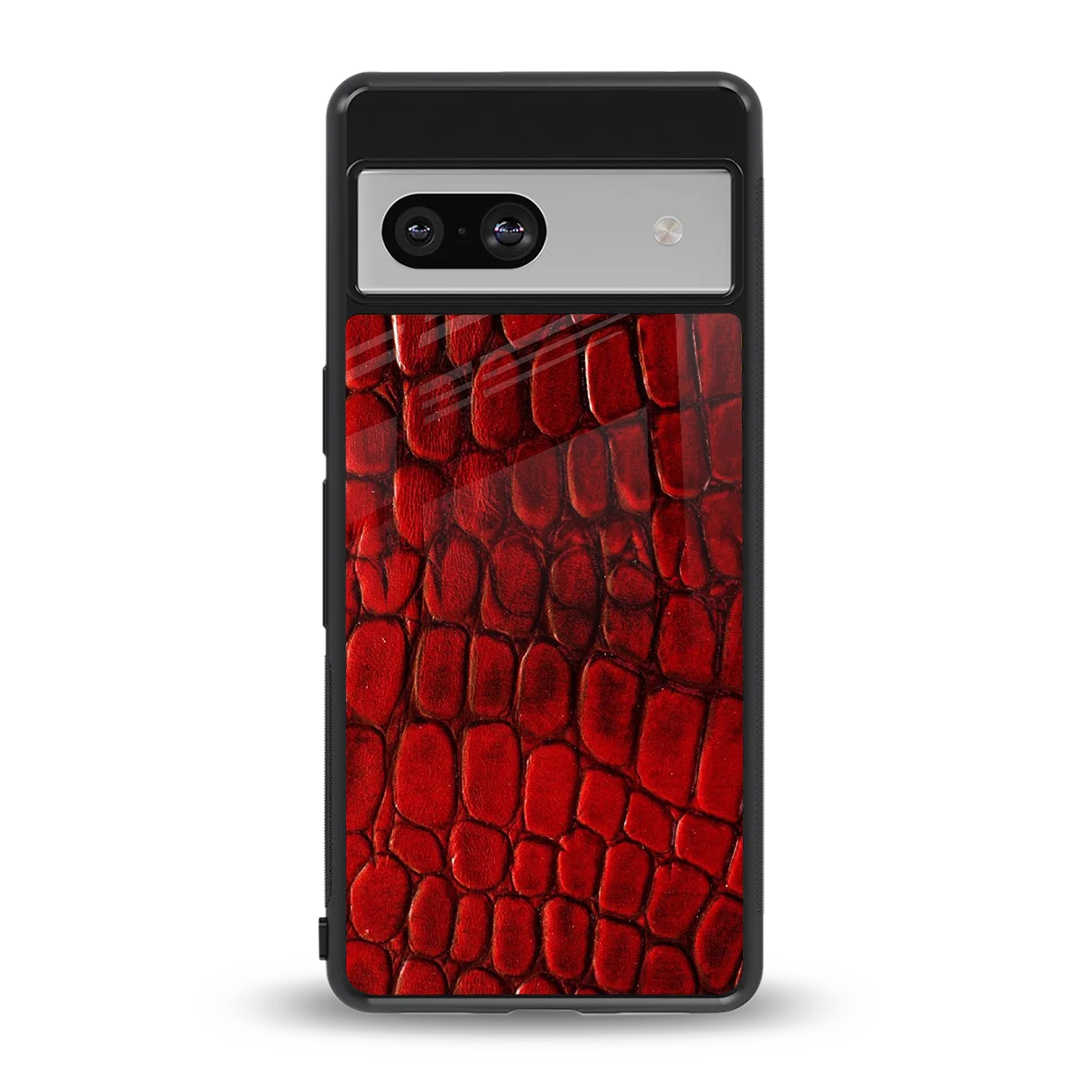 Croco Red back phone cover | glass case for google pixel 7a