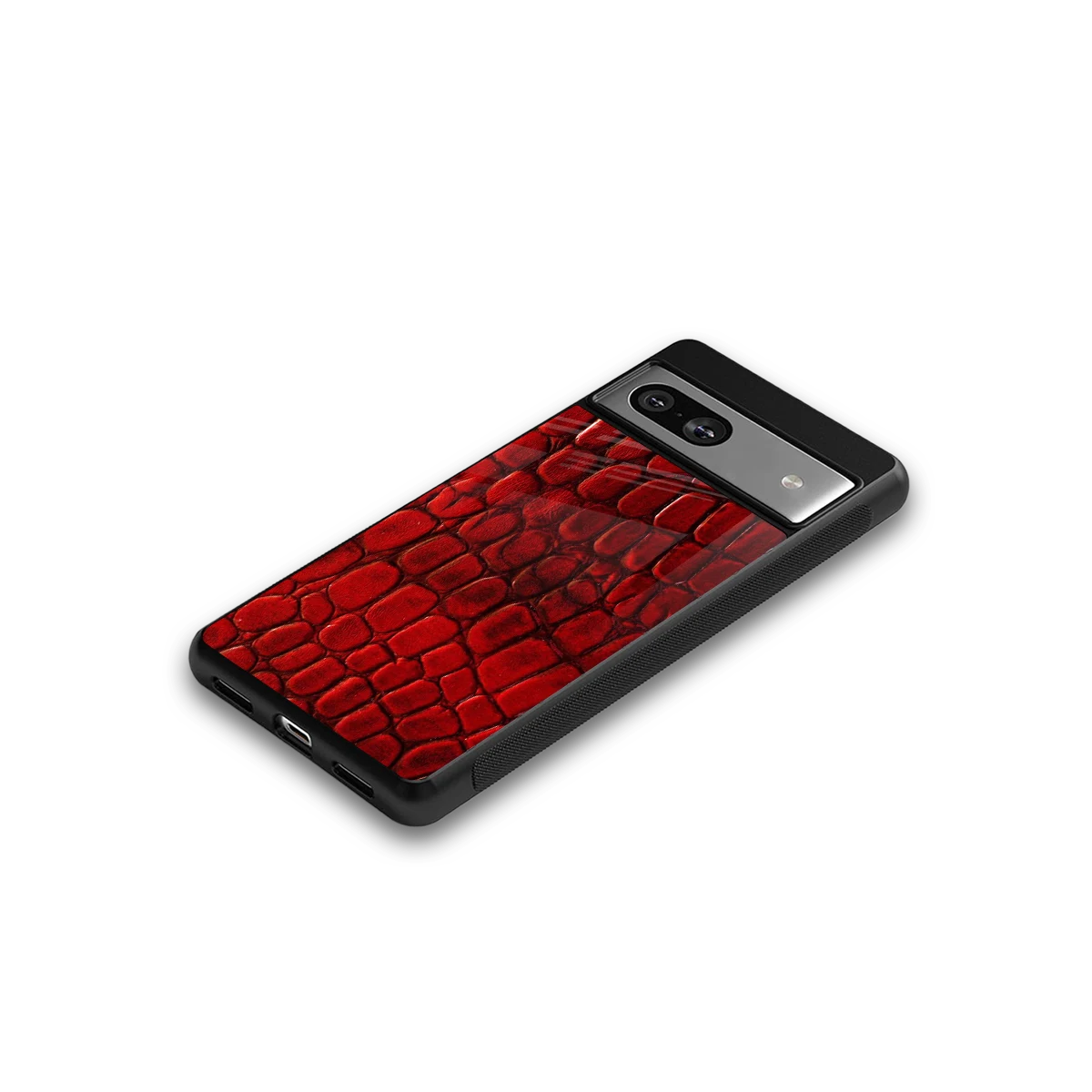 Croco Red google pixel 7a mobile cover | shockproof glass phone case