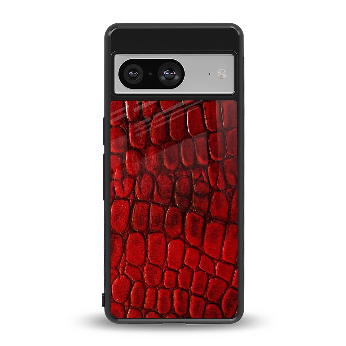 Croco Red back phone cover | glass case for google pixel 8