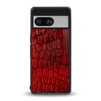 Croco Red back phone cover | glass case for google pixel 8